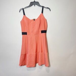 RACHEL Rachel Roy Womens Sleeveless Mini Dress Peach 12 V-neck Adjustable Straps